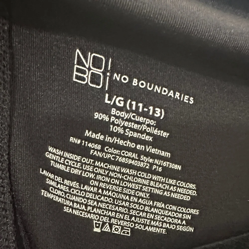 No Boundaries Black Athletic Shorts with Pink 'FIERCE' Side Print - Picture 5 of 5